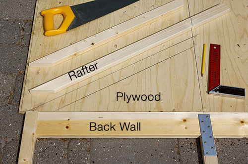 Cut out template for fold-up greenhouse construction