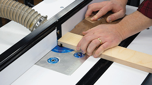 Cutting dadoes in folding desk sides