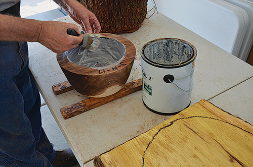 Sealing a turned bowl with Anchorseal