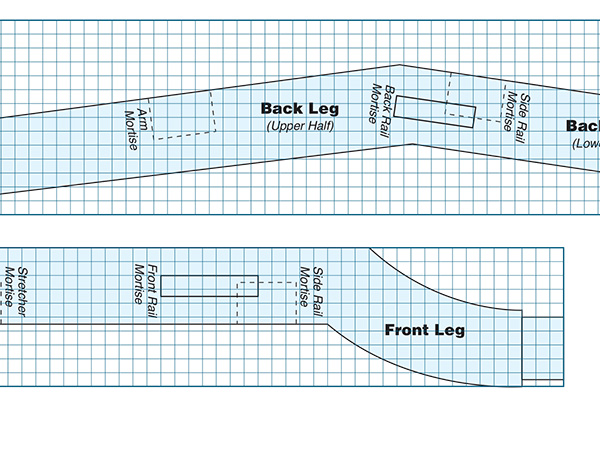 English Garden Bench Template Drawings