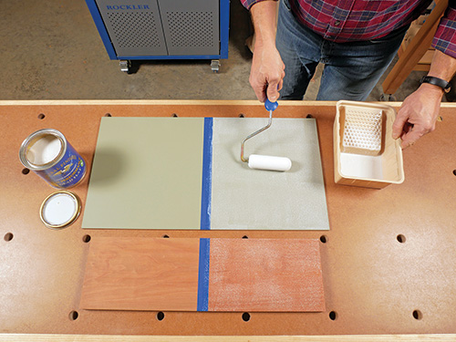 Painting wood with a dead flat topcoat
