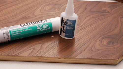 Filling gaps with Fill n' Finish Pro Formula adhesive