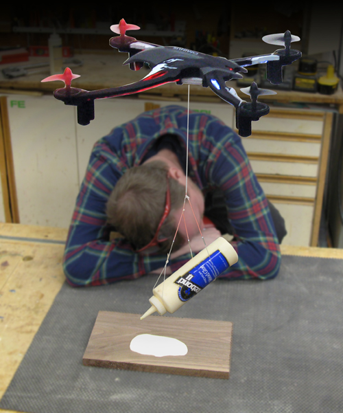 Leave the Mess Alone with Gluing Drone