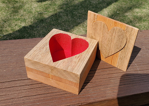 Heart shaped box interior