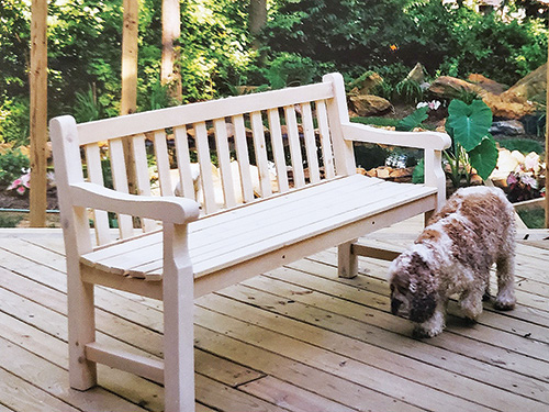 Patio bench made by Bill Blix