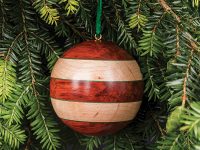 Turned ornament on a tree