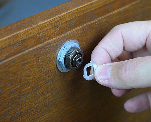 Installing stop on Limbert hutch cylinder lock