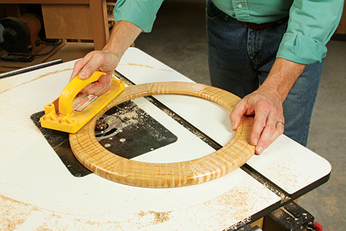 Using router to make backing recess for frame