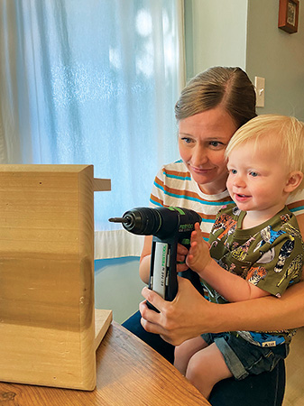 Kim McNeelan and her son Arthur