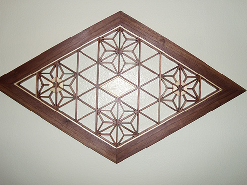 Kumiko style-wall decoration