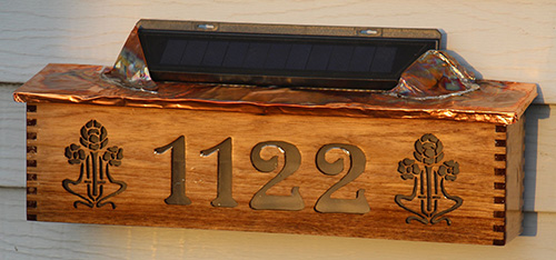 Solar powered house number