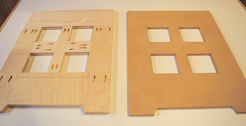 Plywood Limbert desk side templates