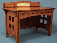 Arts and Crafts Ebony-oak desk