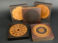 Collection of jewelry boxes with sewer cover themes