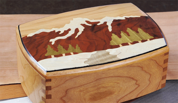 Majestic Mountains Marquetry Box