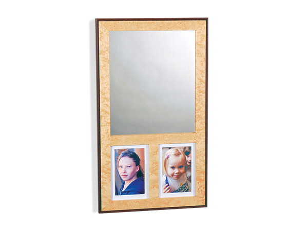 Mirror with frame and picture holders