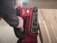 Sanding edge with M18 belt sander