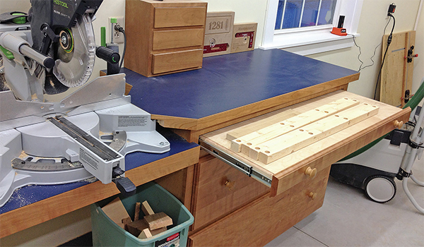 Adding a Staging Shelf to Your Miter Saw Station