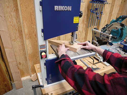 Cutting gusset angles at the band saw