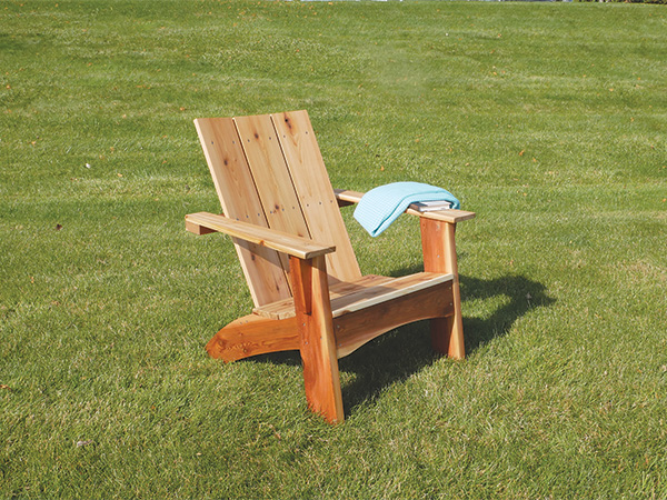 Modern Adirondack Chair Gridded Drawings