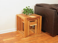 Three stackable end tables