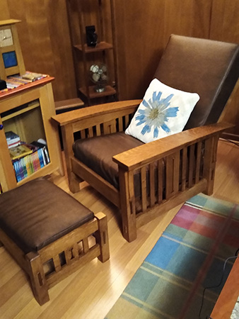 Morris chair and matching ottoman