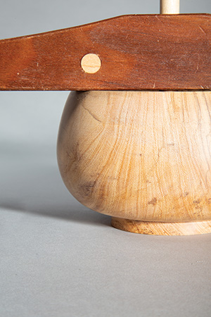 Using dowel to measure bowl depth