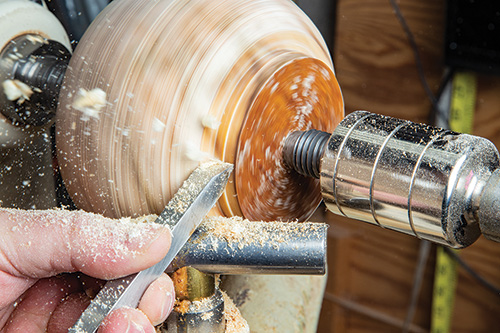 Forming tenon on olivewood blank