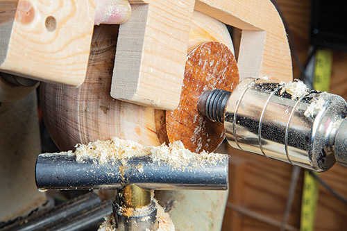 Using sizing gauge to form tenon