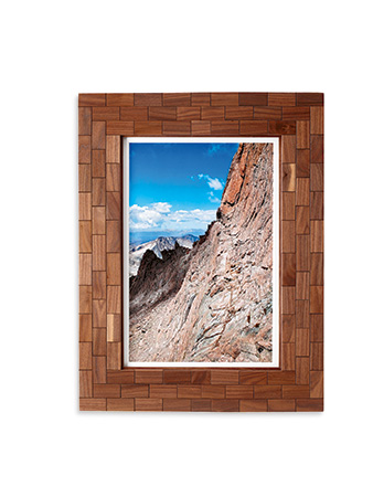 Walnut mosaic tile picture frame