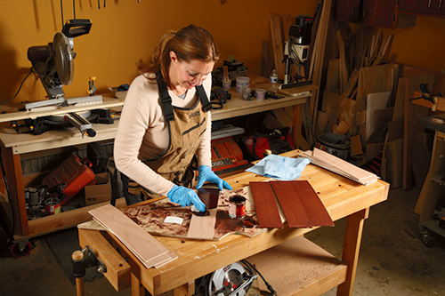 Staining Over Sanded Wood