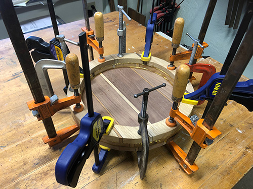 Clamping exterior rings on nesting bowl turning