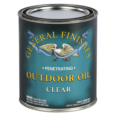 Can of General Finishes Clear Outdoor Oil finish