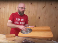 Over the Sink Cutting Board finished project