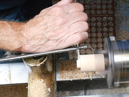 Cutting tenon for paper towel holder's cap