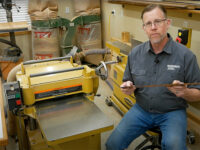 Putting wenge board in planer