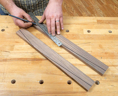 Marking shape for plant stand leg cuts