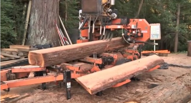 A Portable Saw Mill in Action