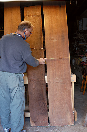 Selecting wood for a highboy project