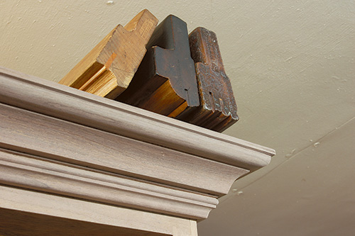 Three pieces of molding stock for Queen Anne highboy