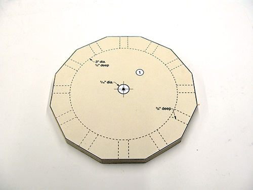 Template for cutting a clock face