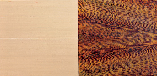 Staining Bookmatched Oak Veneer Panels