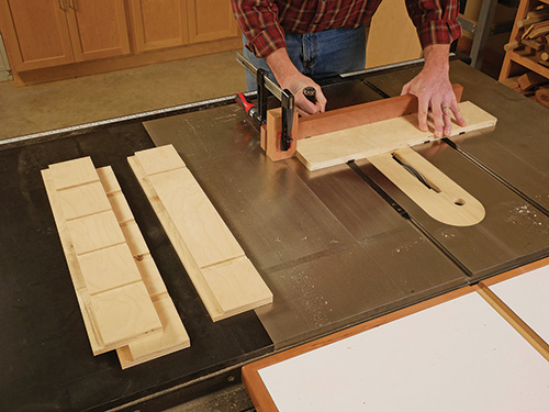 Scrap spacers for centering router table cabinet drawer slides