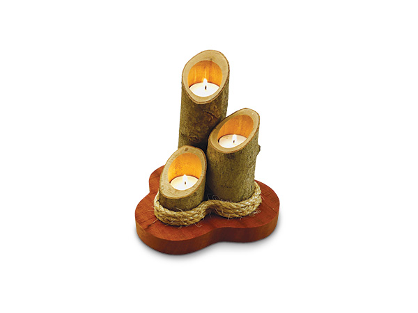 Three piece candle centerpiece