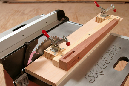 How to make a table saw taper jig tapered legs woodworking