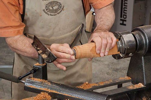 Installing salt shaker cap into blank