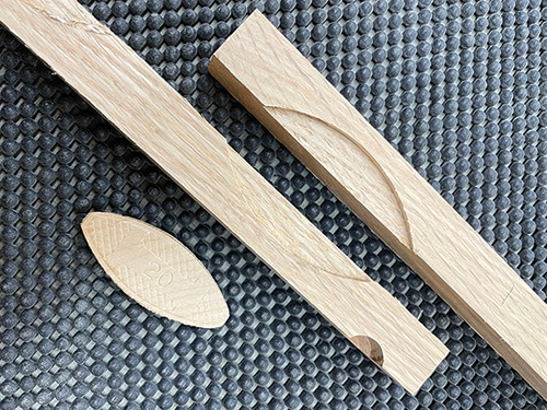 Jig for sanding down biscuits