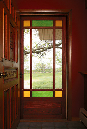 Interior photo of screen door