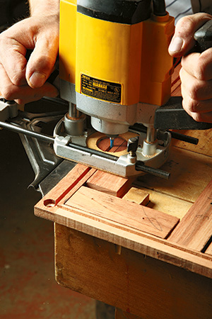 Cutting groove for screen door screen with router