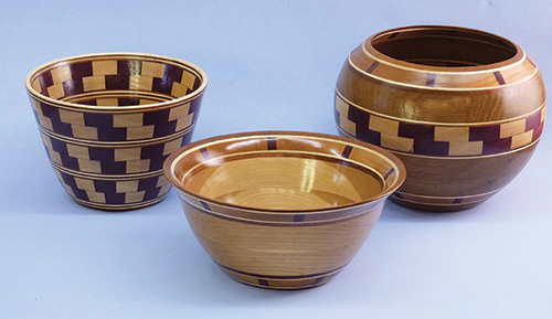 Examples of scroll sawn bowl cuts